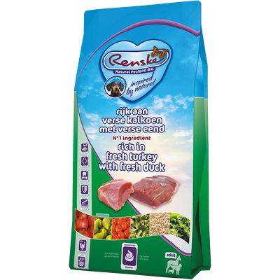 Renske Super Premium - Verse Kalkoen en Eend 6,5 kg