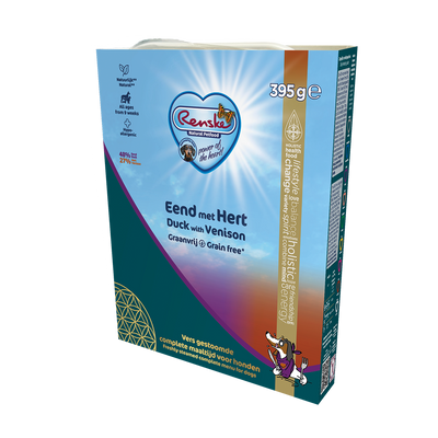 Renske Vers Gestoomde Graanvrije Eend & Hert 395 gr (10 stuks) THT-KORTING 08-2026