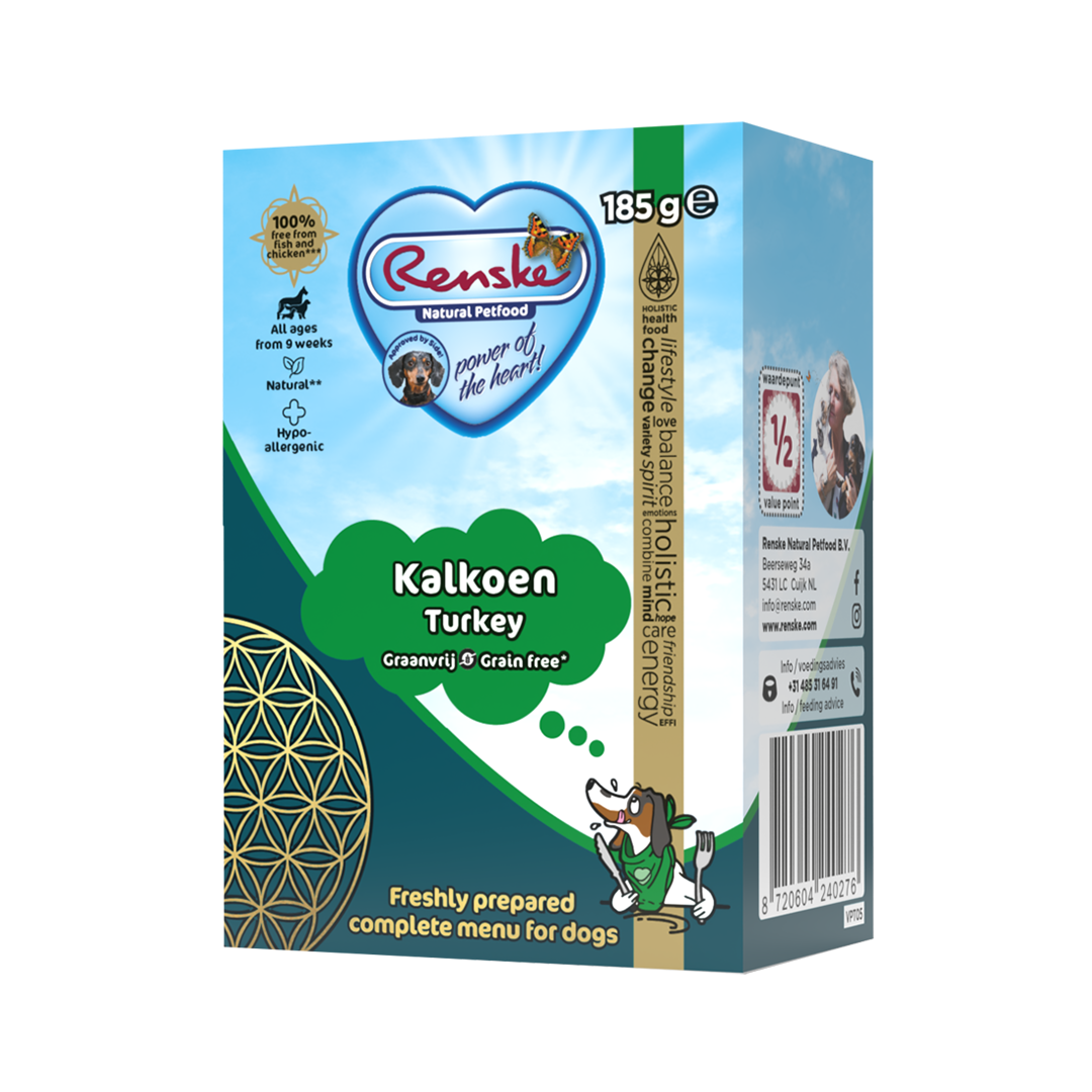 Renske Vers Kalkoen Graanvrij - Tetra 185 gram (24 stuks)