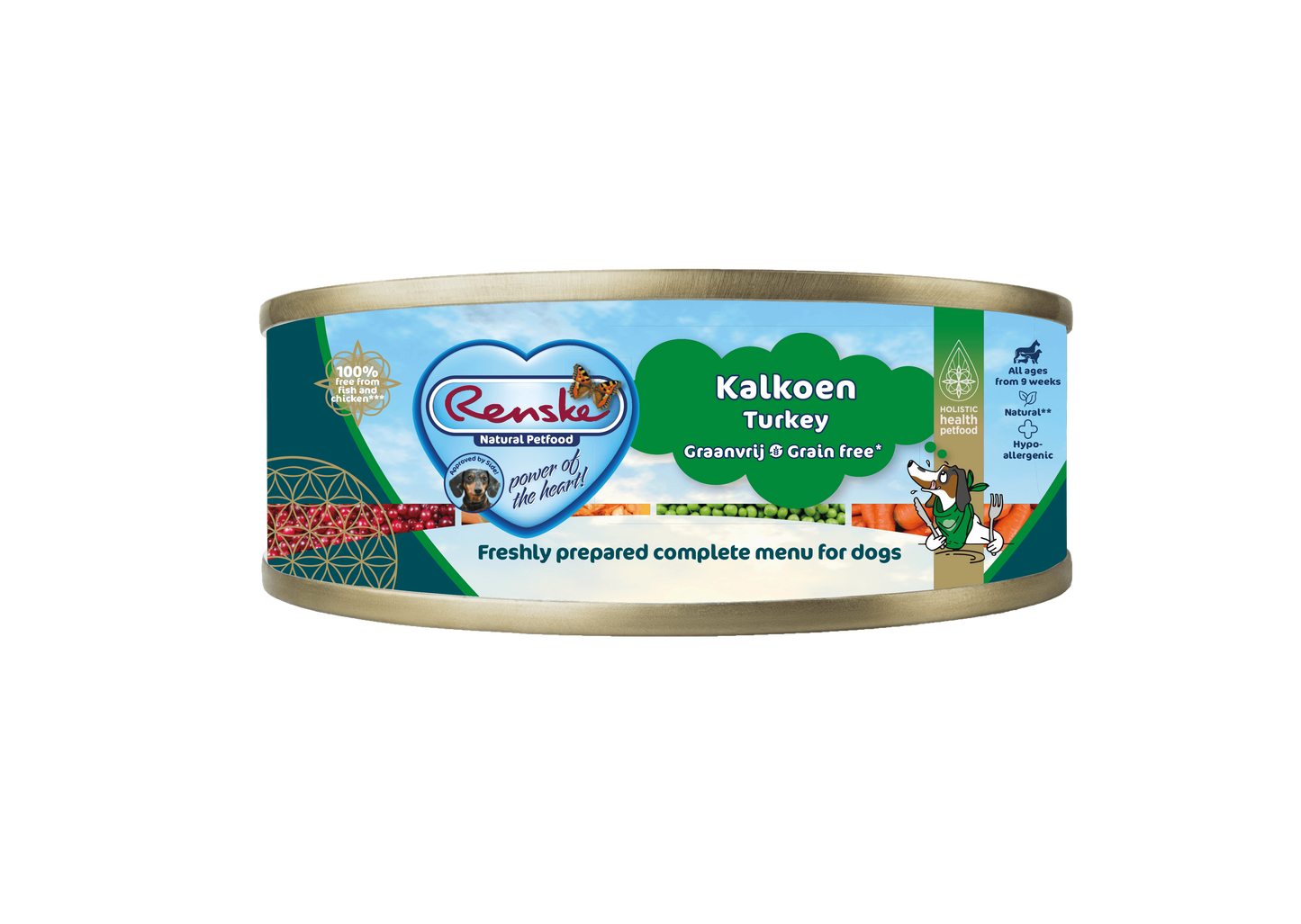 Renske Vers Kalkoen Graanvrij - Blik 95 gram (24 stuks)