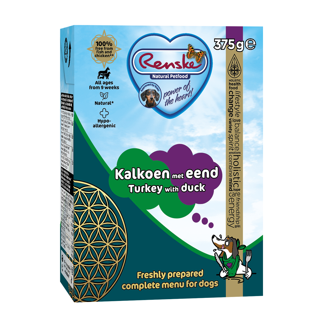 Renske Vers Kalkoen met Eend - Tetra 375 gram (12 stuks)