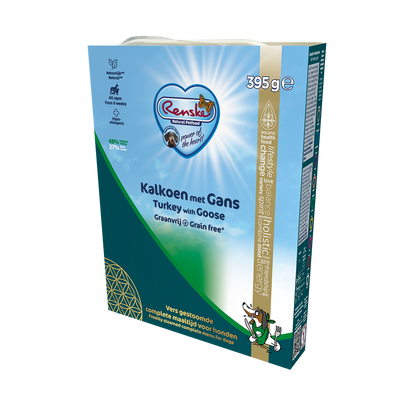 Renske Vers Gestoomde Graanvrije Kalkoen & Gans 395 gr (10 stuks) THT-KORTING 08-2026
