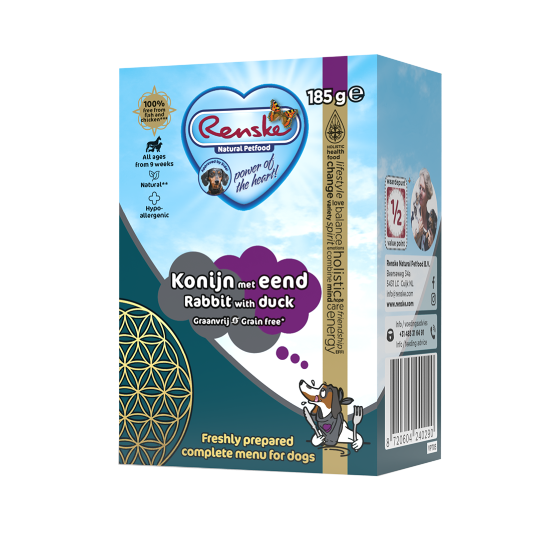 Renske Vers Konijn met Eend GRAANVRIJ - Tetra 185 gram (24 stuks)