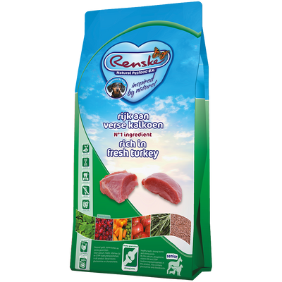 Renske Super Premium - Senior - Verse Kalkoen Graanvrij 6,5 KG