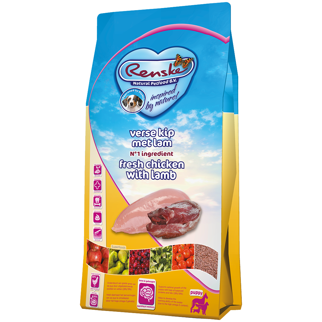 Renske Super Premium - Puppy - Verse Kip en Lam 2 kg