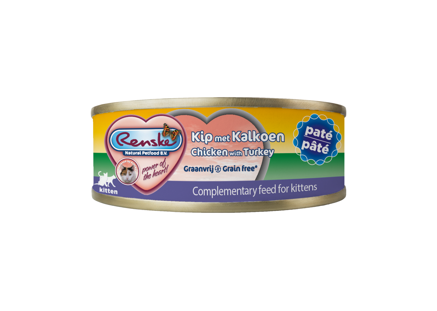 Renske Cat Kitten Verse Kip met Kalkoen - 70 gr (24 stuks)