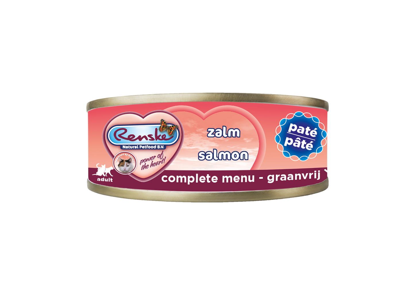 Renske Kat Verse Zalm - Paté 70 gram (24 stuks)