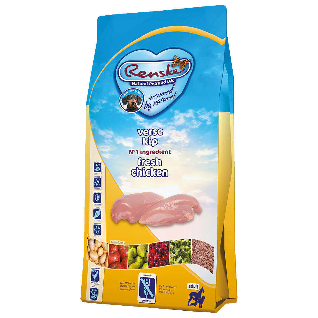 Renske Super Premium - Verse Kip Graanvrij 12 kg