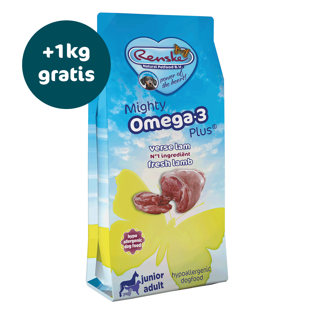 Renske Mighty Omega Plus - Lam 12 kg - Nu tijdelijk 1kg gratis (ontvang 2x 6,5 kg i.p.v. 12 kg)
