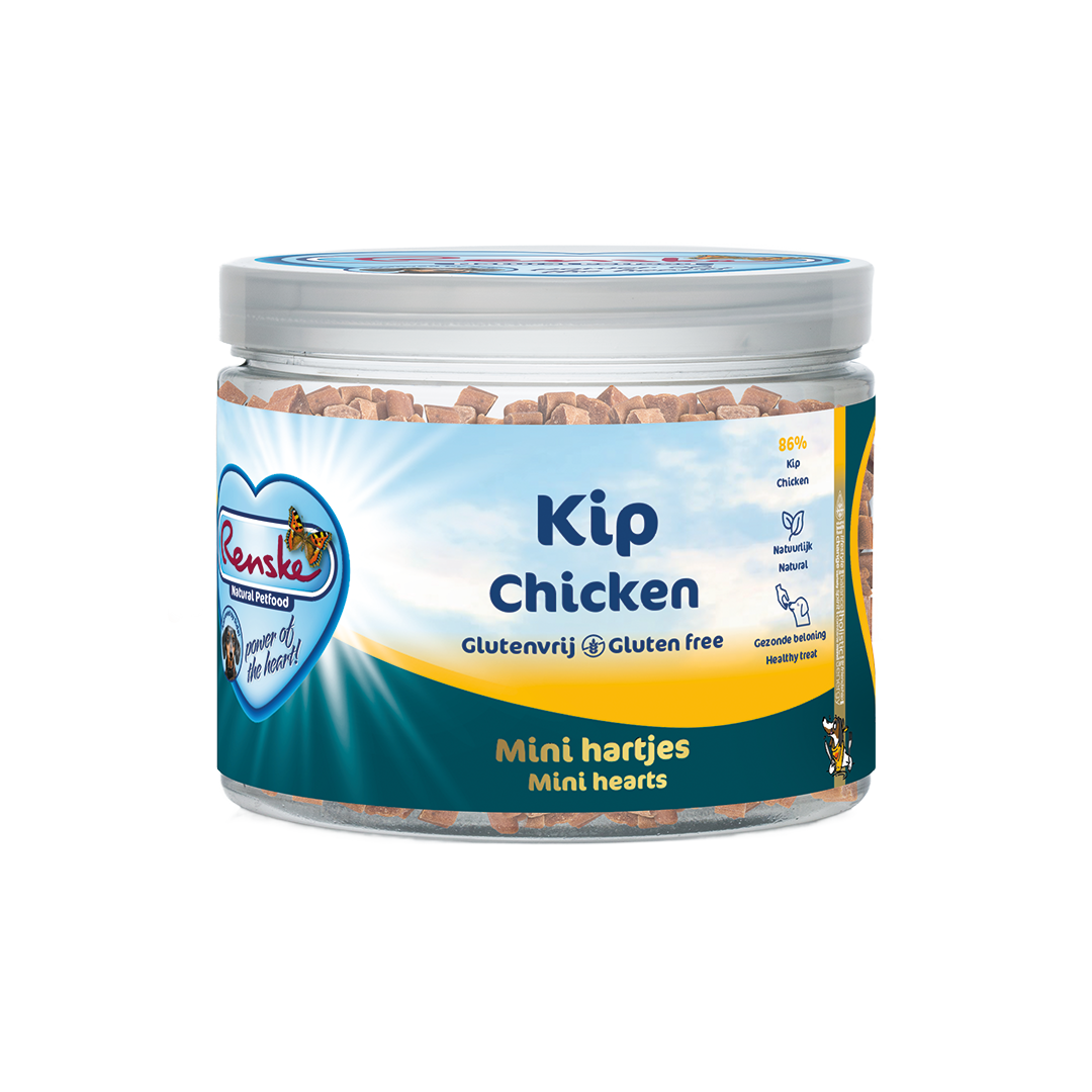 Renske Vlees Hartjes KIP 100gr - Hond Gez Beloning