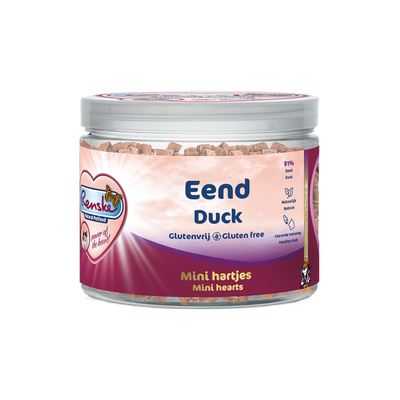 Renske Gezonde Beloning Kat Vlees Hartjes - Eend 100 gram