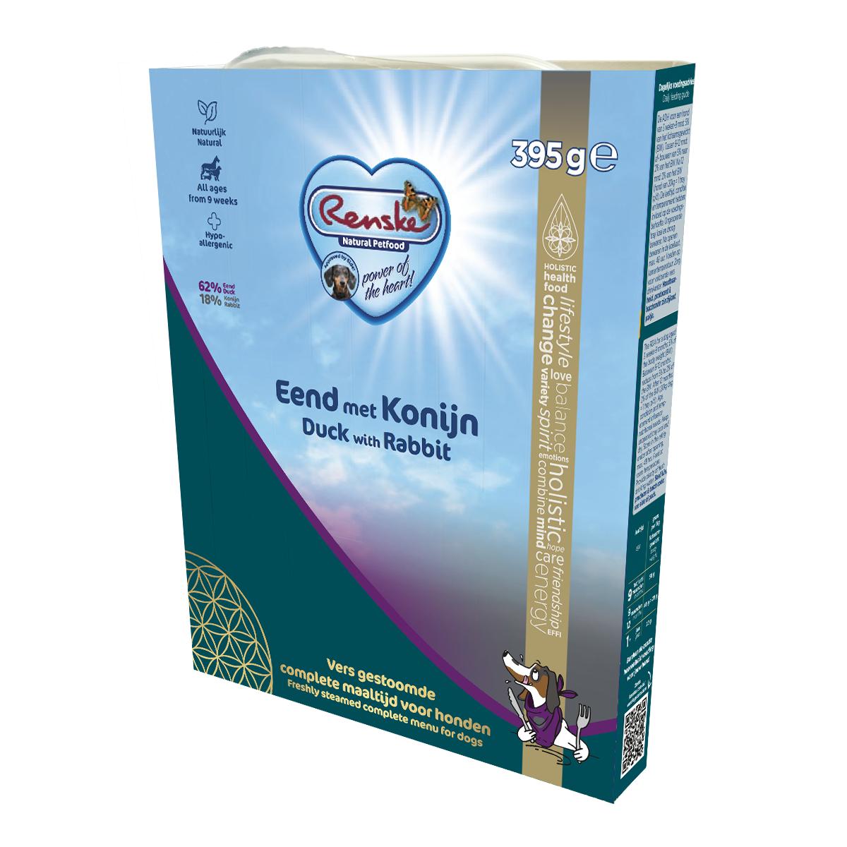 Renske Vers Gestoomde Eend & Konijn 395 gr (10 stuks)