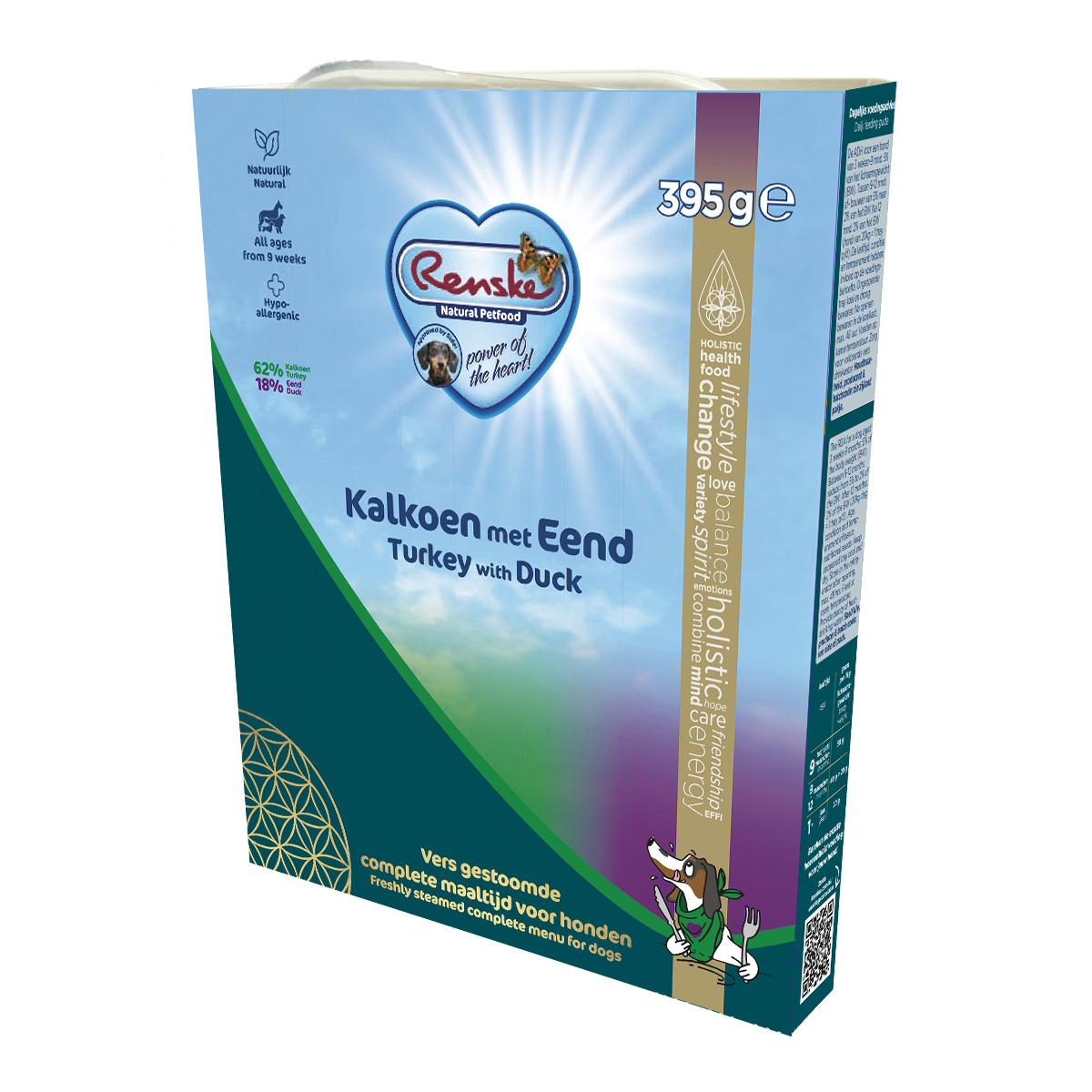 Renske Vers Gestoomde Kalkoen & Eend 395 gr (10 stuks)