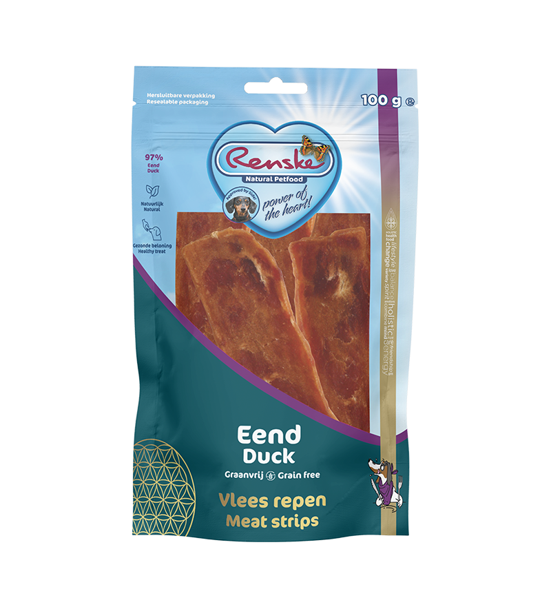 Renske Gezonde Beloning Vlees Strip - Eend 100 gram