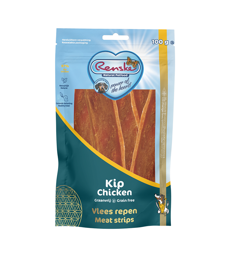 Renske Gezonde Beloning Vlees Strip - Kip 100 gram