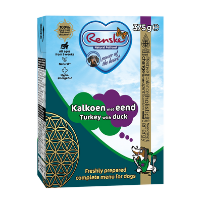 Renske Vers Kalkoen met Eend - Tetra 375 gram (12 stuks)
