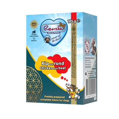 Renske Vers Kip met Rund - Tetra 185 gram (24 stuks)