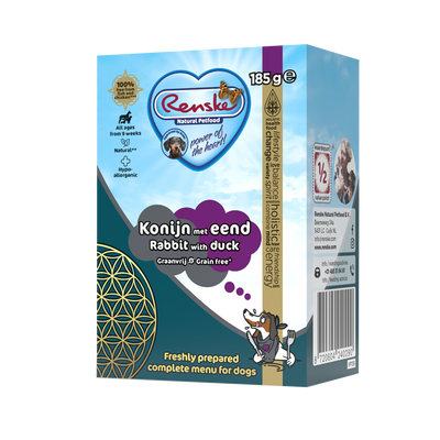 Renske Vers Konijn met Eend GRAANVRIJ - Tetra 185 gram (24 stuks)