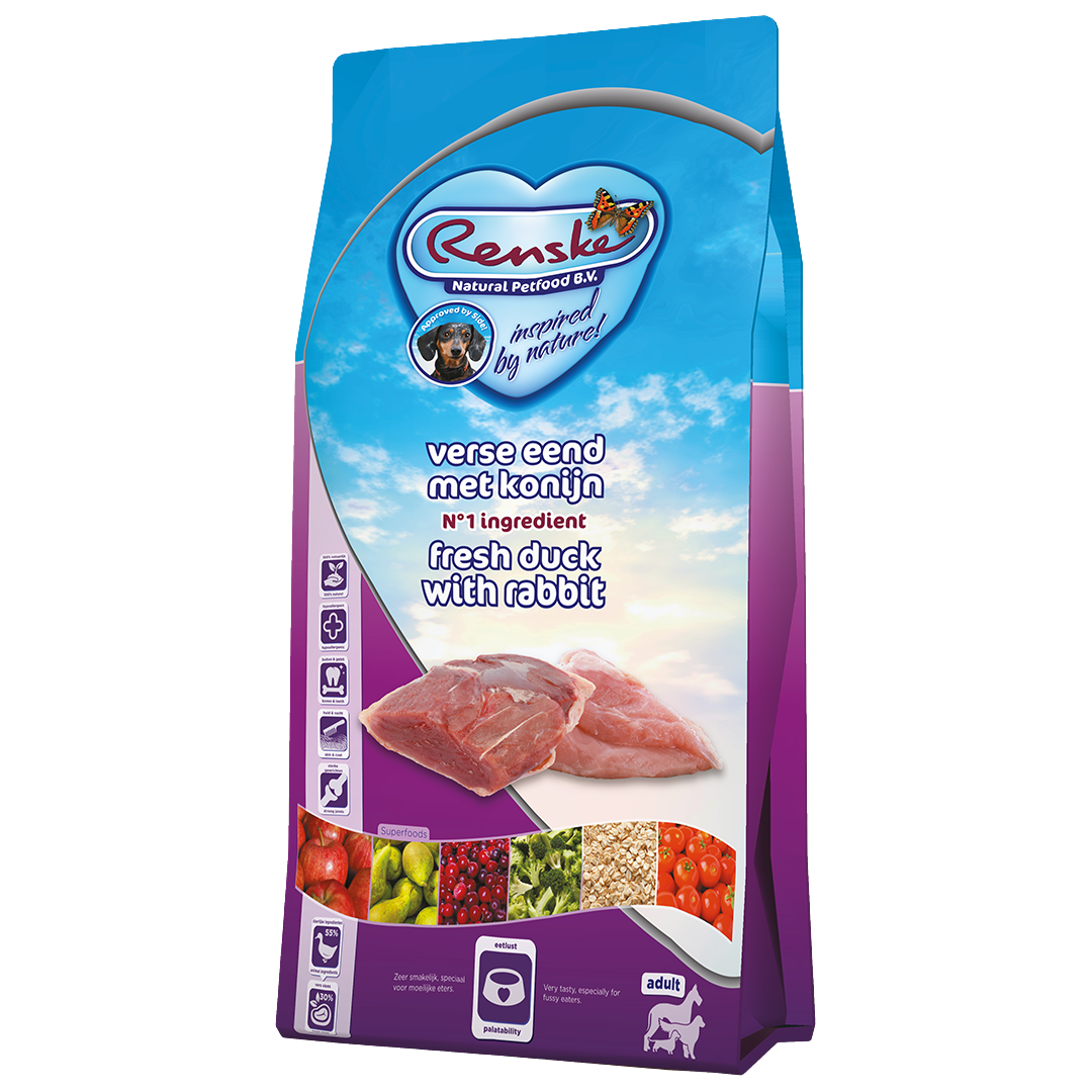 Renske Super Premium - Verse Eend en Konijn 600 gram