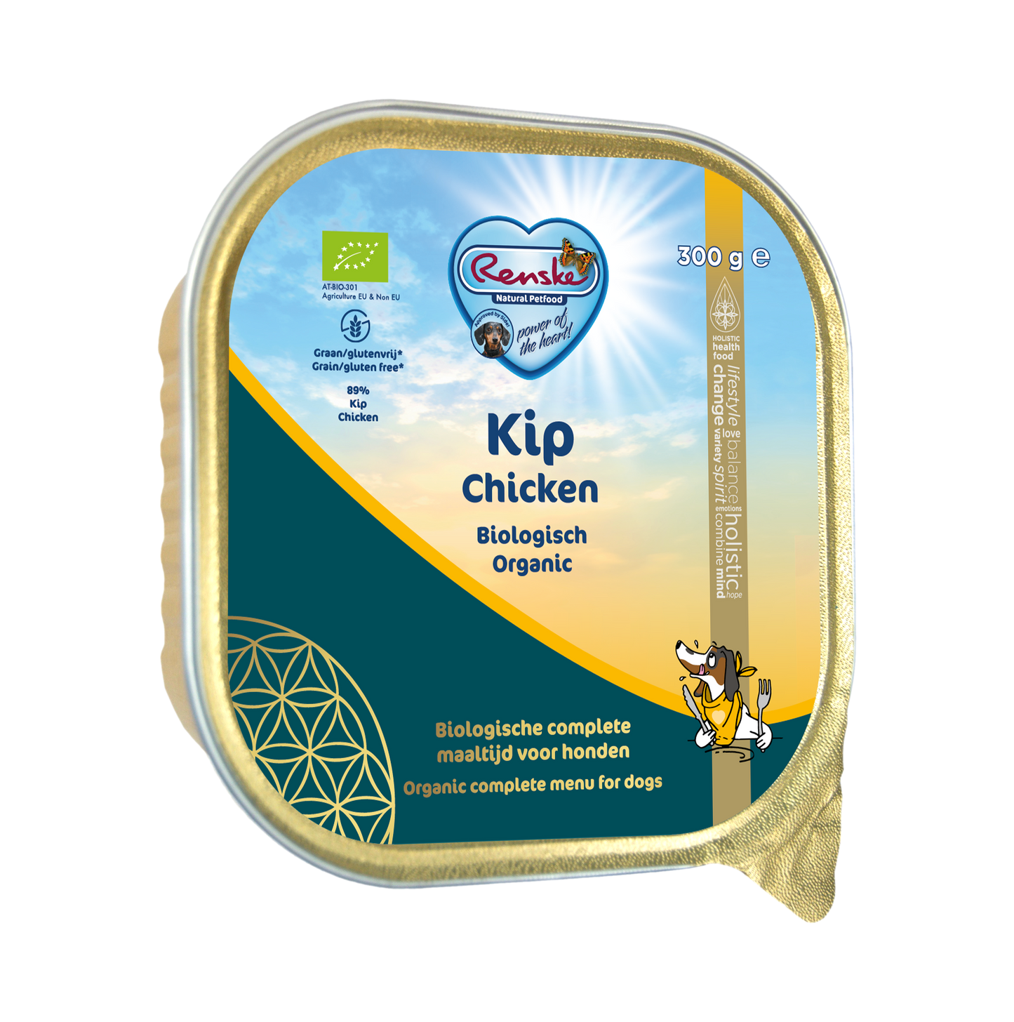 NL-BIO-01 Renske Bio Vers Vlees Hond Kip 300 gram (9 stuks)