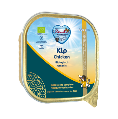 NL-BIO-01 Renske Bio Vers Vlees Hond Kip 300 gram (9 stuks)