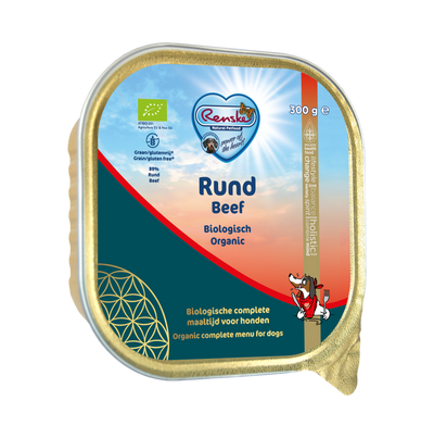 NL-BIO-01 Renske Bio Vers Vlees Hond Rund 300 gram (9 stuks)