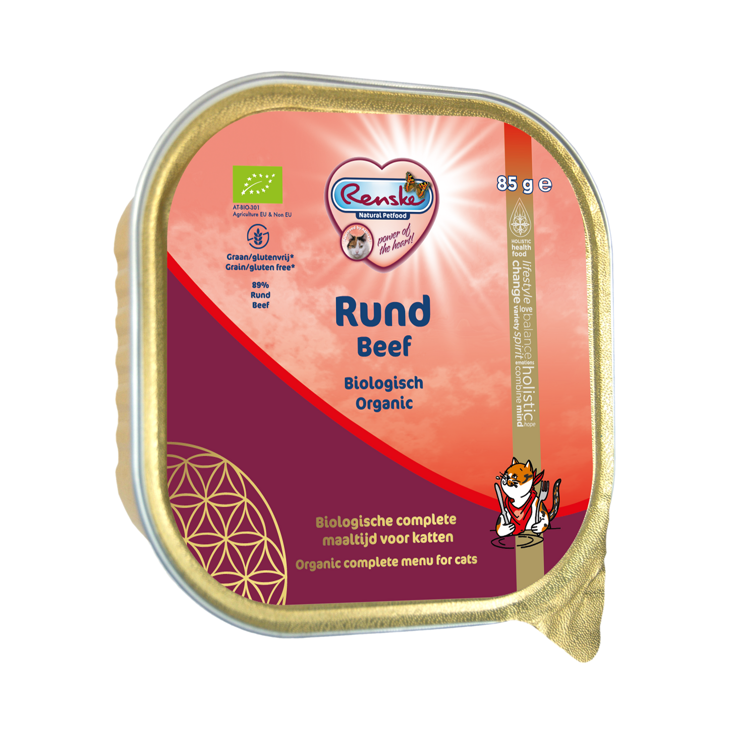 NL-BIO-01 Renske Bio Vers Vlees Kat Rund 85 gram (19 stuks)