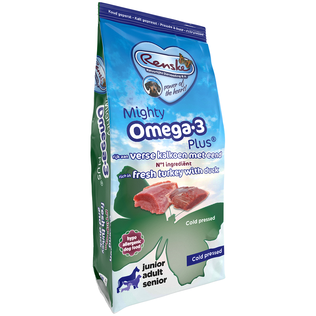 Renske Mighty Omega Plus - Kalkoen & Eend Koudgeperst 600 gram