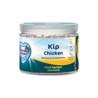 Renske Vlees Hartjes KIP 100gr - Hond Gez Beloning
