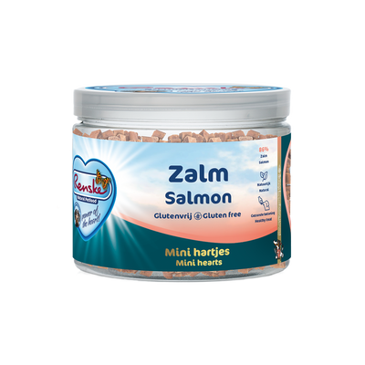 Renske Vlees Hartjes ZALM 100gr - Hond Gezonde Beloning