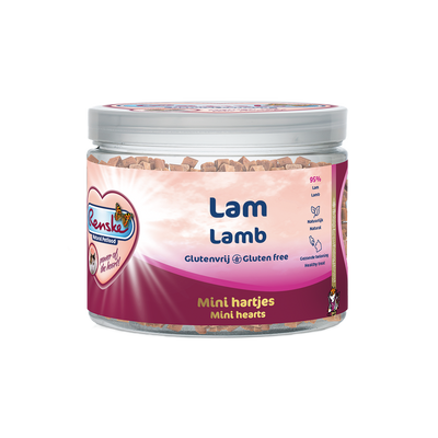 Renske Gezonde Beloning Kat Vlees Hartjes - Lam 100 gram