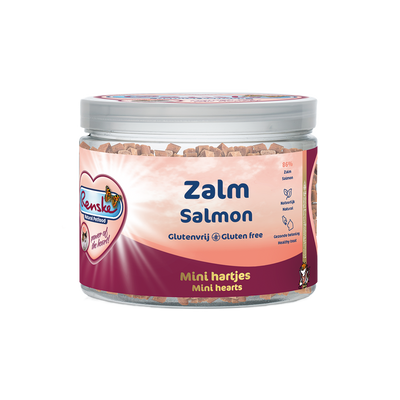 Renske Gezonde Beloning Kat Vlees Hartjes - Zalm 100 gram