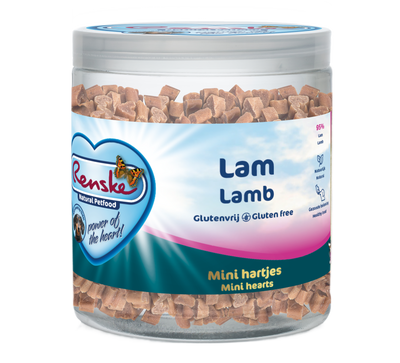 Renske Vlees Hartjes LAM 300gr - Hond Gez Beloning