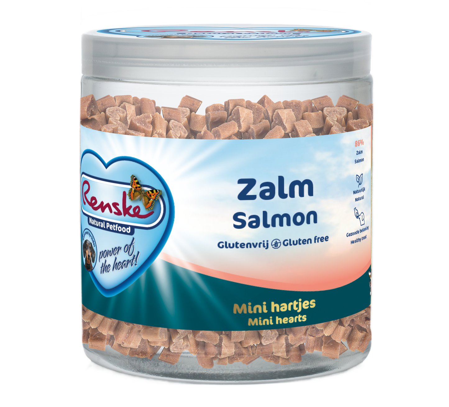 Renske Vlees Hartjes ZALM 300gr - Hond gezonde beloning