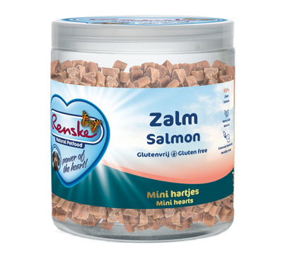 Renske Vlees Hartjes ZALM 300gr - Hond gezonde beloning