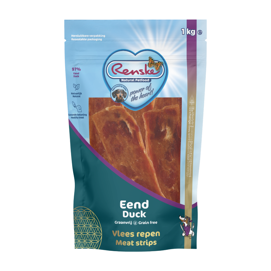 Renske Gezonde Beloning Vlees Strip - Eend 1 kilogram