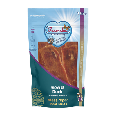 Renske Gezonde Beloning Vlees Strip - Eend 1 kilogram