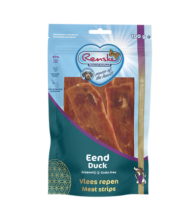 Renske Gezonde Beloning Vlees Strip - Eend 100 gram