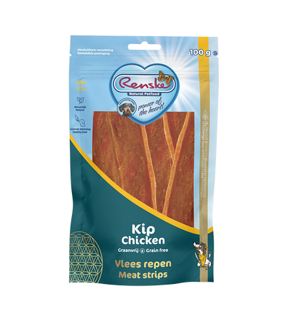 Renske Gezonde Beloning Vlees Strip - Kip 100 gram