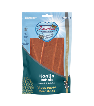 Renske Gezonde Beloning Vlees Strip - Konijn 100 gram
